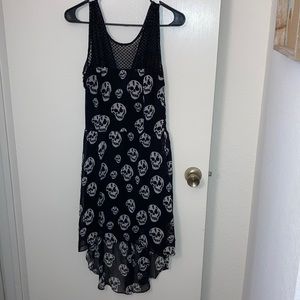 Black Skull Print Dress